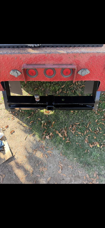 Custom welded trailer hitch and rear light bar