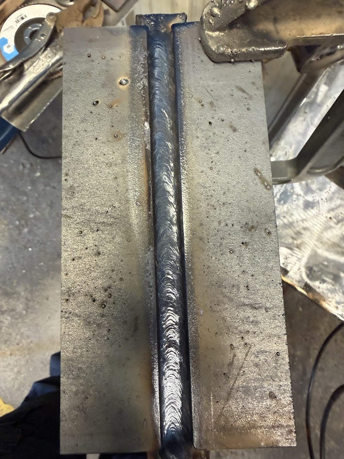 Clean precision weld bead by Gilbert Welding — close up showing weld quality